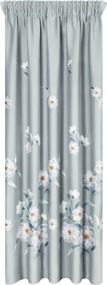 Szalagfüggöny Nila 140x270 Eurofirany fehér virágok