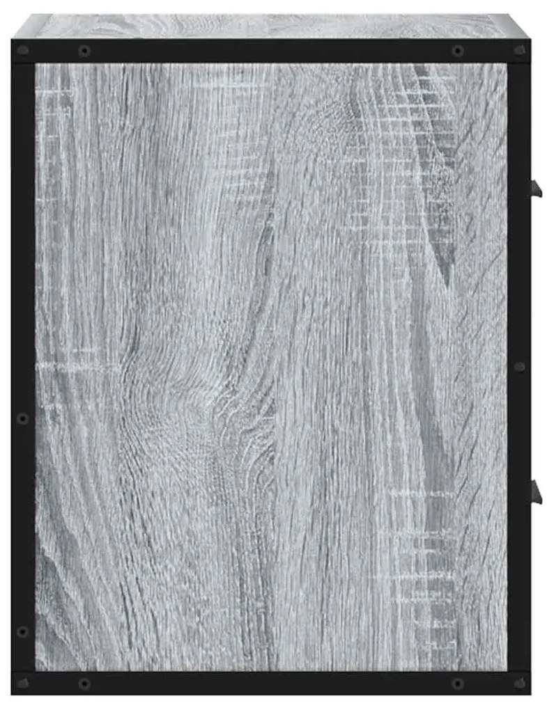 szürke sonoma falra szerelhető éjjeliszekrény 40x31x39,5cm
