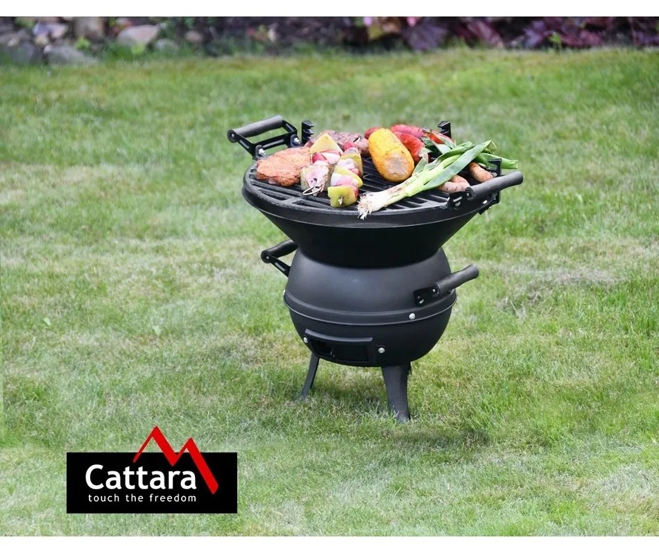 Cattara 13023 faszéngrill üst, 48 x 37 x 36 cm