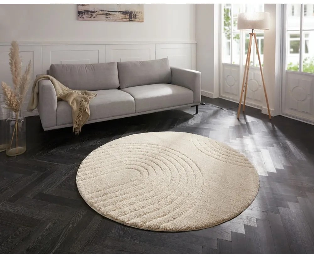 Norwalk Fergus krémfehér szőnyeg, ø 160 cm - Mint Rugs
