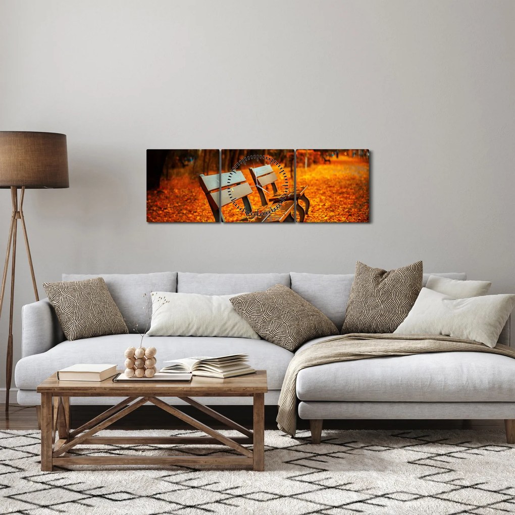 Padok ősszel képe (órával) (90x30 cm)