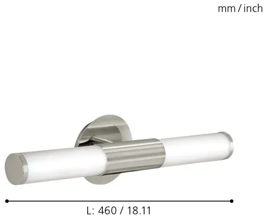 EGLO 87222-Fürdőszobai fali lámpa PALMERA 2xE14/40W fehér opál üveg IP44