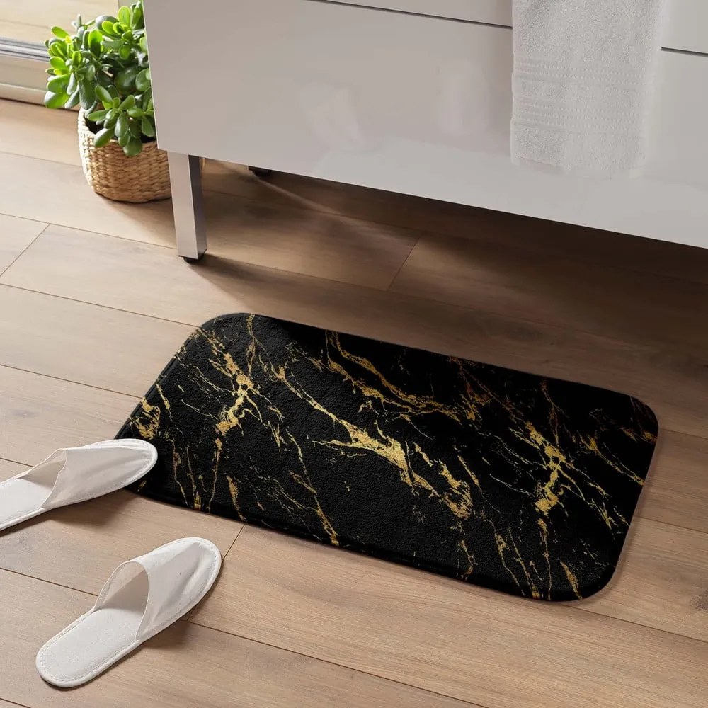 Fekete-aranyszínű fürdőszobai kilépő 45x75 cm Aquamarbre – douceur d'intérieur