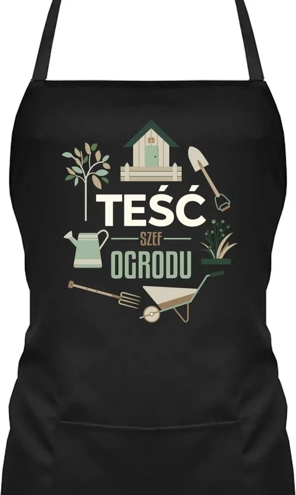 Nyomott mintás ajándék kötény apósnak Kertész após