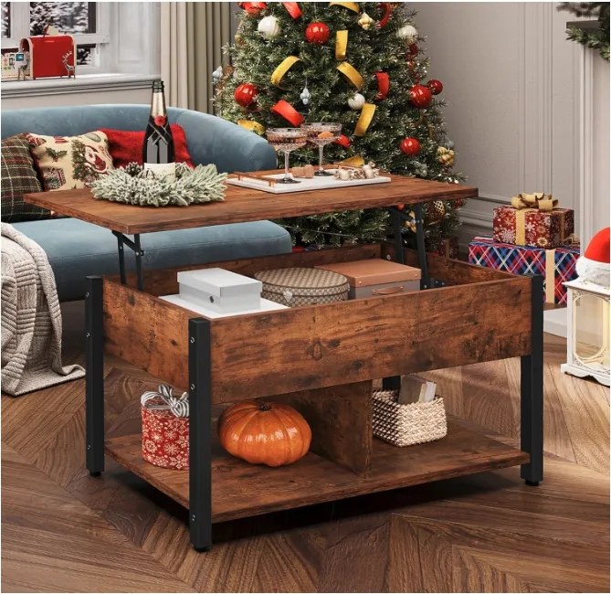 Lift Top Dohányzóasztal – Easy Lift, Tárolórekesz, Állítható Magasság