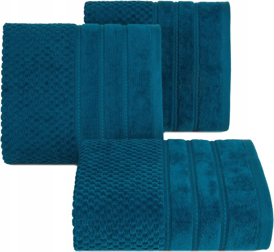 Adore pamut törölköző 70x140 sötétkék, rizsmintás