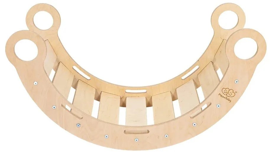 Natúr színű borovi fenyő hinta 39x75x38 cm Montessori – Meowbaby