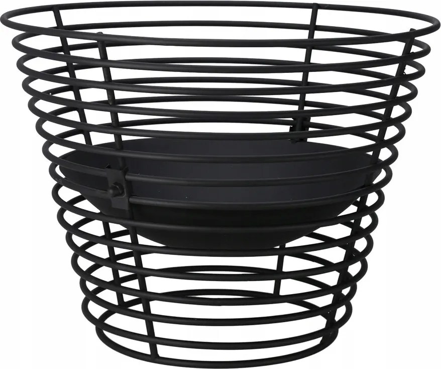 Kerti tűzrakóhely fém szerkezettel Ø 53 x 40 cm fekete