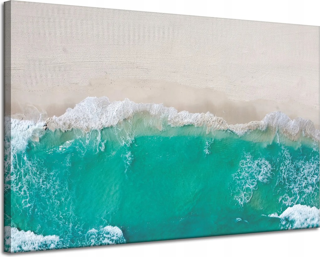 Vászonkép Hullámok Tengerpart Homok Víz 120x80 cm Ideális ajándék