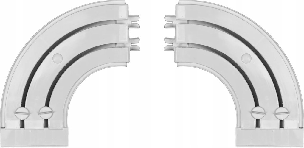 Végzáró ív pvc II függönykarnis mennyezeti sínhez 2 vágányos kpl 2 db