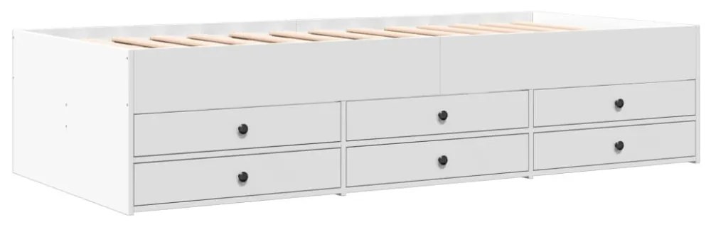 fehér kanapéágy fiókkal matrac nélkül 100x200 cm
