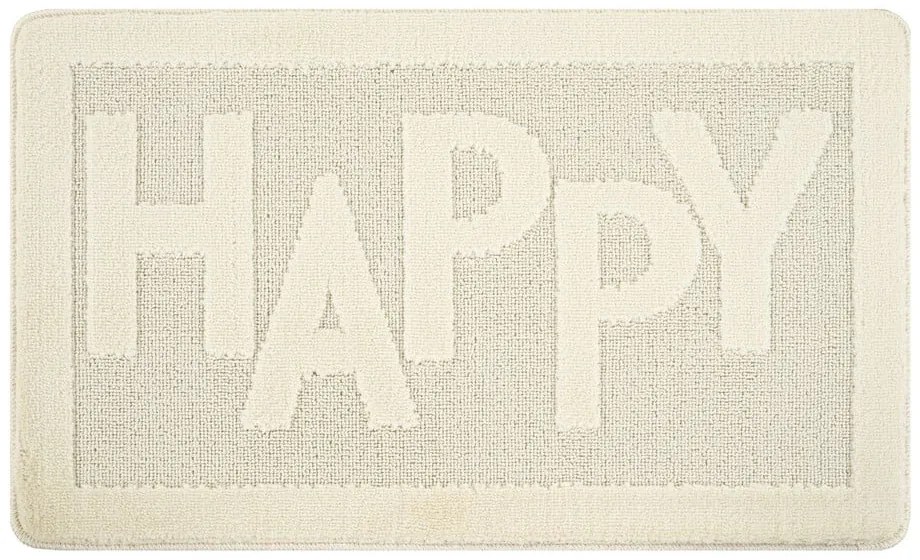 Krémszínű fürdőszobai kilépő 60x100 cm Happy – Foutastic
