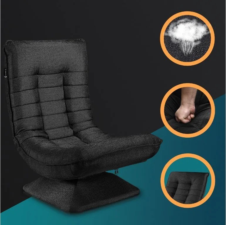 Casaria® Relaxációs fotel - fekete
