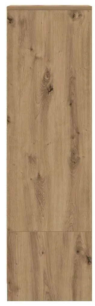 kézműves tölgy szerelt fa magasszekrény 29,5x34x119,5 cm