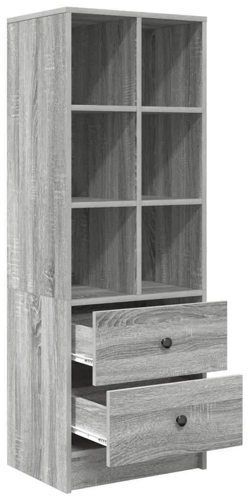 Magasfiú fiókkal Szürke sonoma 45.5 x 34 x 127 cm Faanyag
