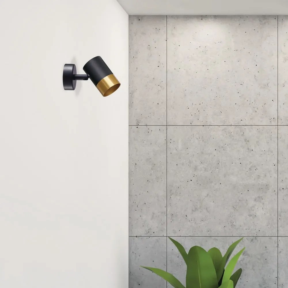 Fekete-aranyszínű fali lámpa Tobi – Candellux Lighting