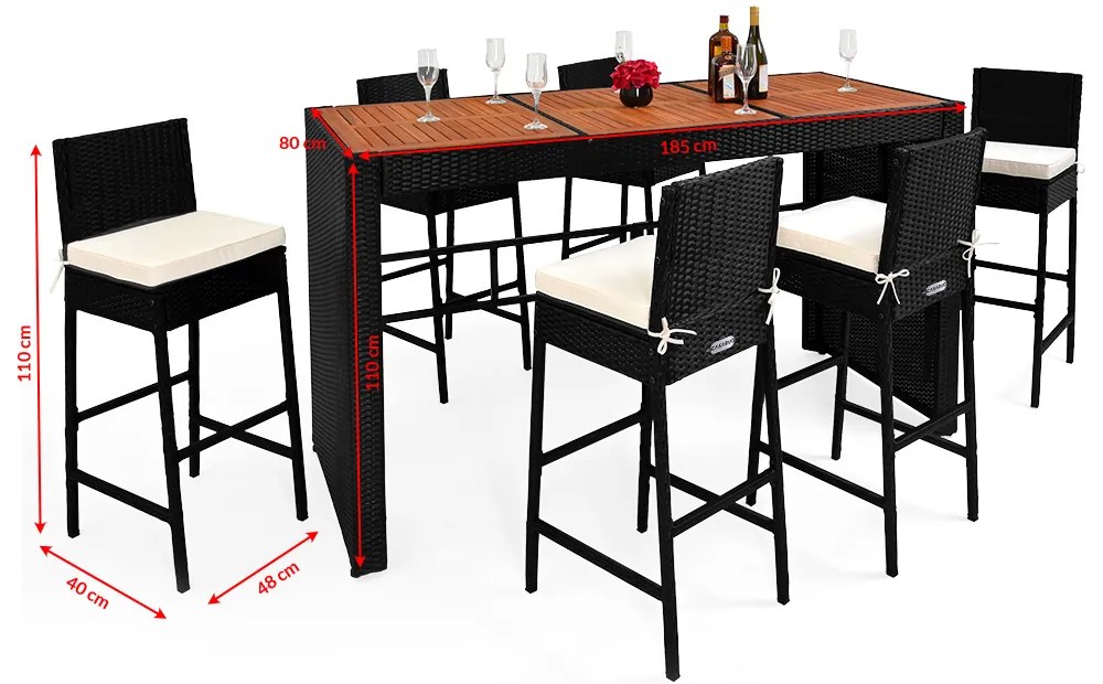 Deuba Bar szett 1+6 - akác