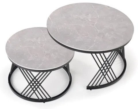 2 darabos ELEGRA dohányzóasztal szett, szürke