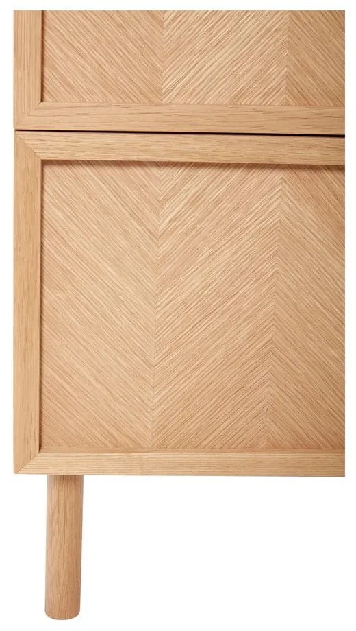 Natúr színű tölgyfa éjjeliszekrény Herringbone – Hübsch