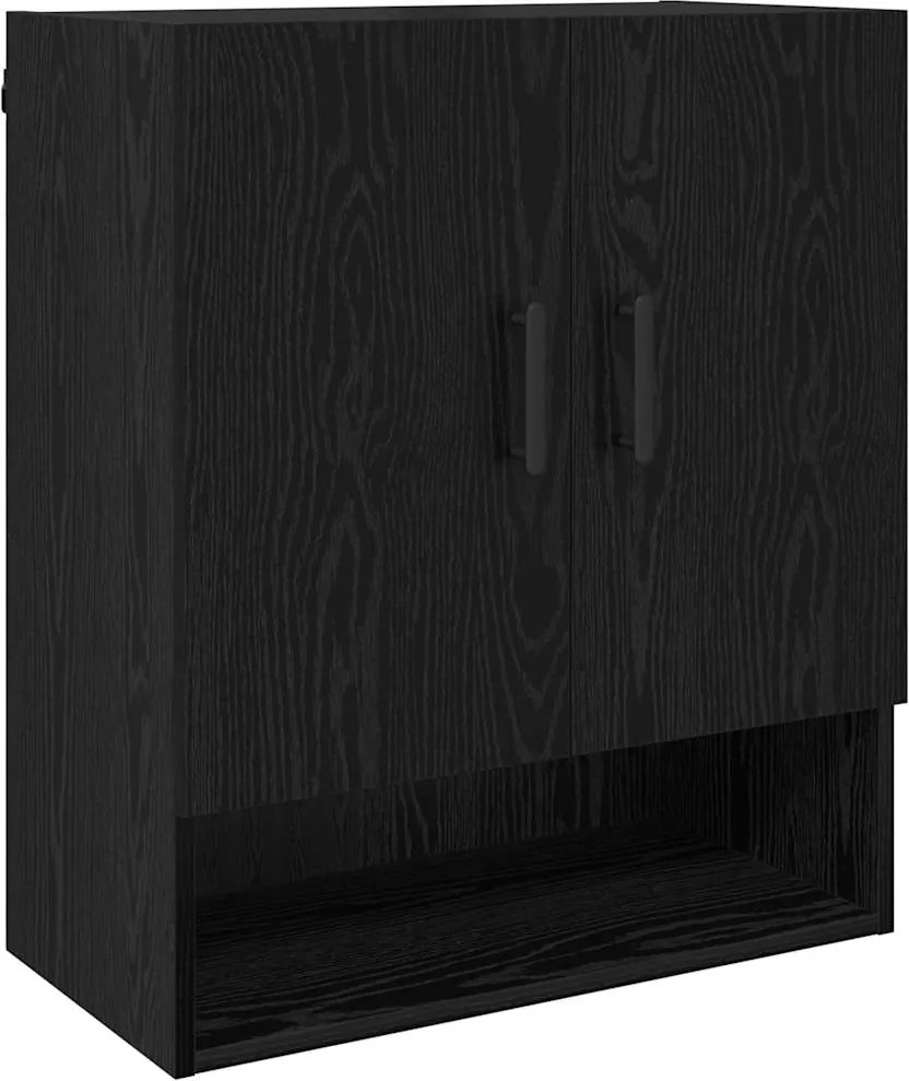 vidaXL Fali szekrény Fekete tölgy 60 x 31 x 70 cm Faanyag