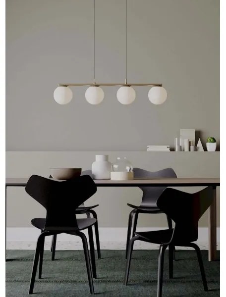 Redo 01-3155 - Csillár zsinóron BOWLING 4xE27/42W/230V arany