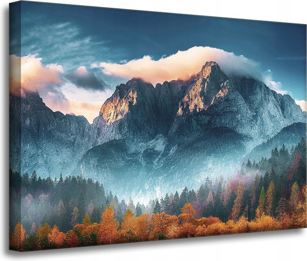 Vászonkép Hegyek Ég Erdő Természet 70x50 cm Ajándéknak is tökéletes