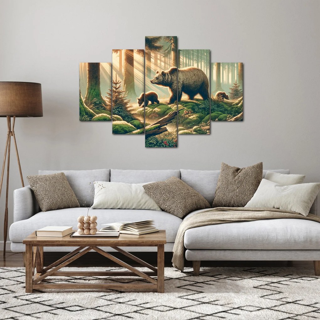 Kép - Medvék az erdőben (150x105 cm)
