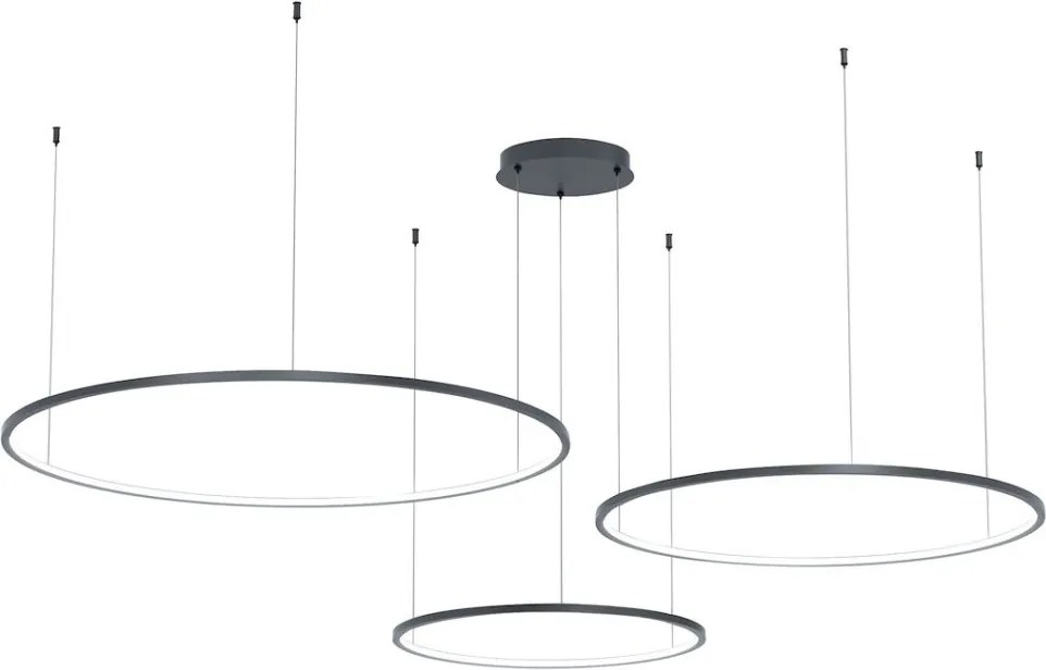 MILAGRO ML0846 SATURNO Modern Led Függesztett Lámpa Fekete LED IP20