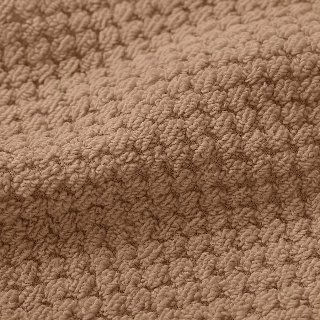 Goldea pamut frottír törölköző / fürdőlepedő micro pure - fahéjszínű 50 x 100 cm