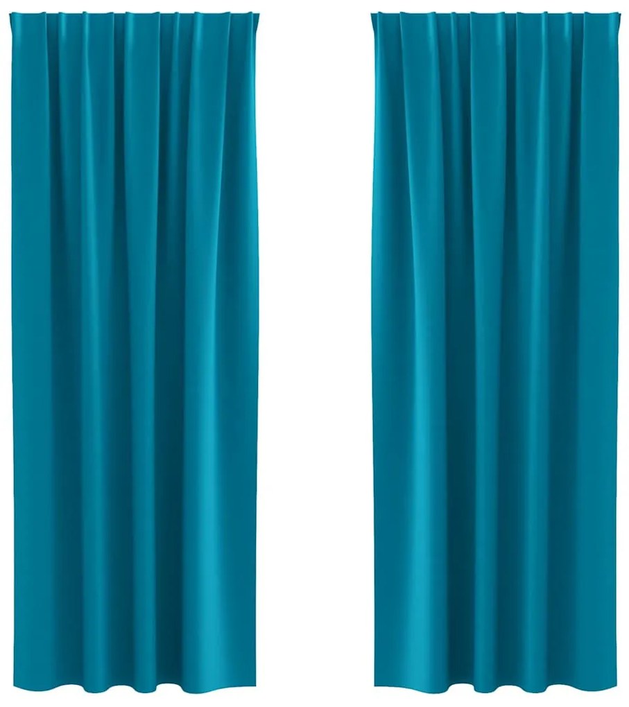 Függönyök függönyökkel 2 pcs Türkiz 260x140cm Poliészter