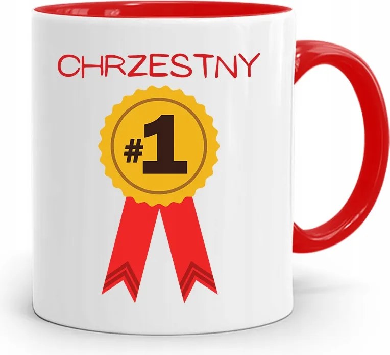 Keresztelő Bögre Piros Ajándék fényképes nyomtatással