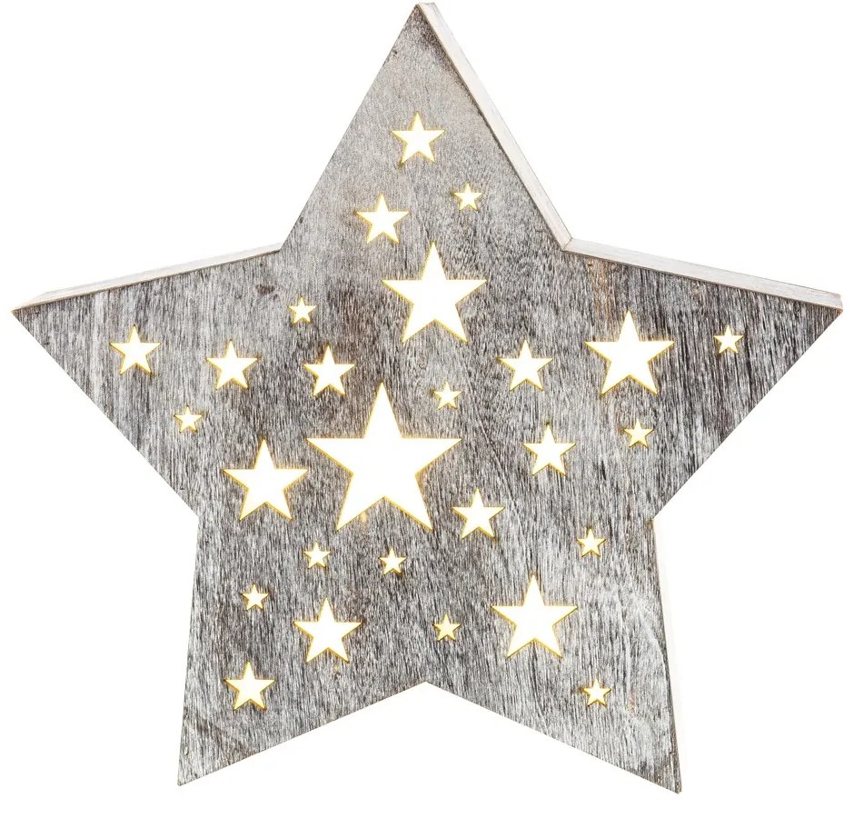 Retlux RXL 347 karácsonyi dekoráció, perforált világító csillag, kicsi, meleg fehér