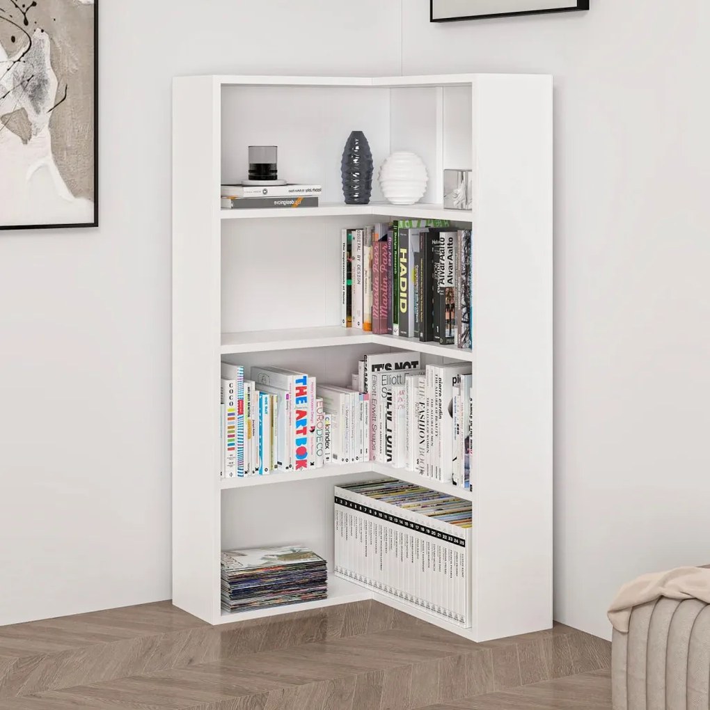 Adel könyvespolc, fehér, 60×60 cm – TR506MNR1540