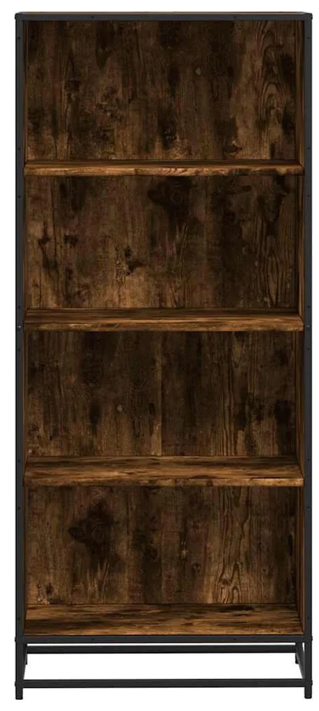 füstös tölgy színű szerelt fa könyvszekrény 60 x 35 x 139 cm