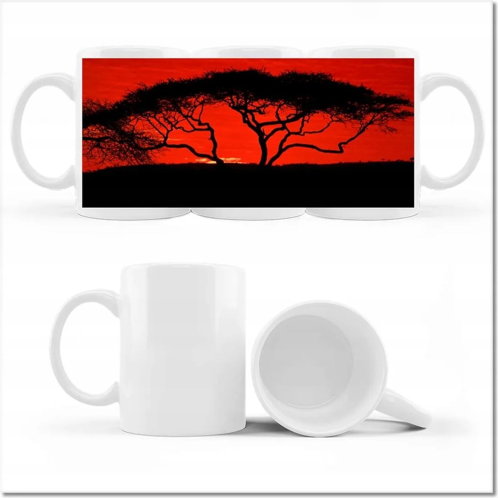 Akác fényképes bögre Afrikában