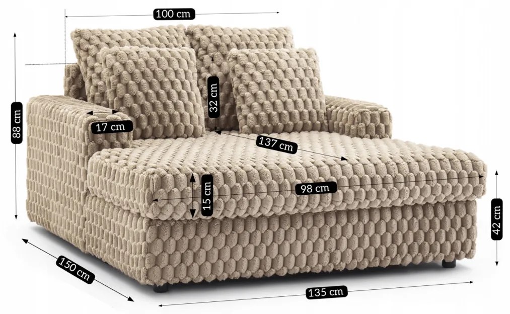 Elegáns Kanapé Barna Színben. KOBEL