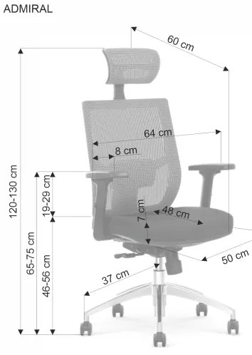 Irodai szék ELMIR fekete/szürke