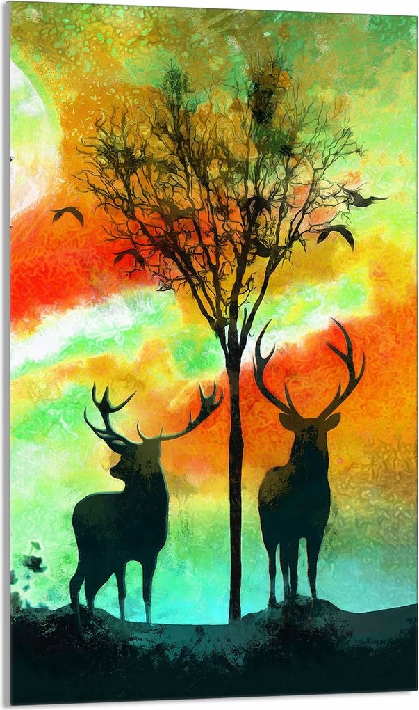 Üveg Vágódeszka 30x52 Szarvas a Konyhába