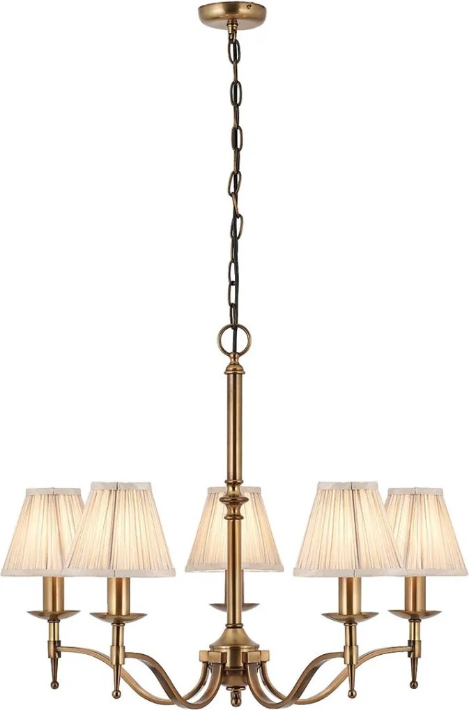 ENDON 63627 STANFORD Modern Csillár Antik Bronz, Bézs E14 IP20