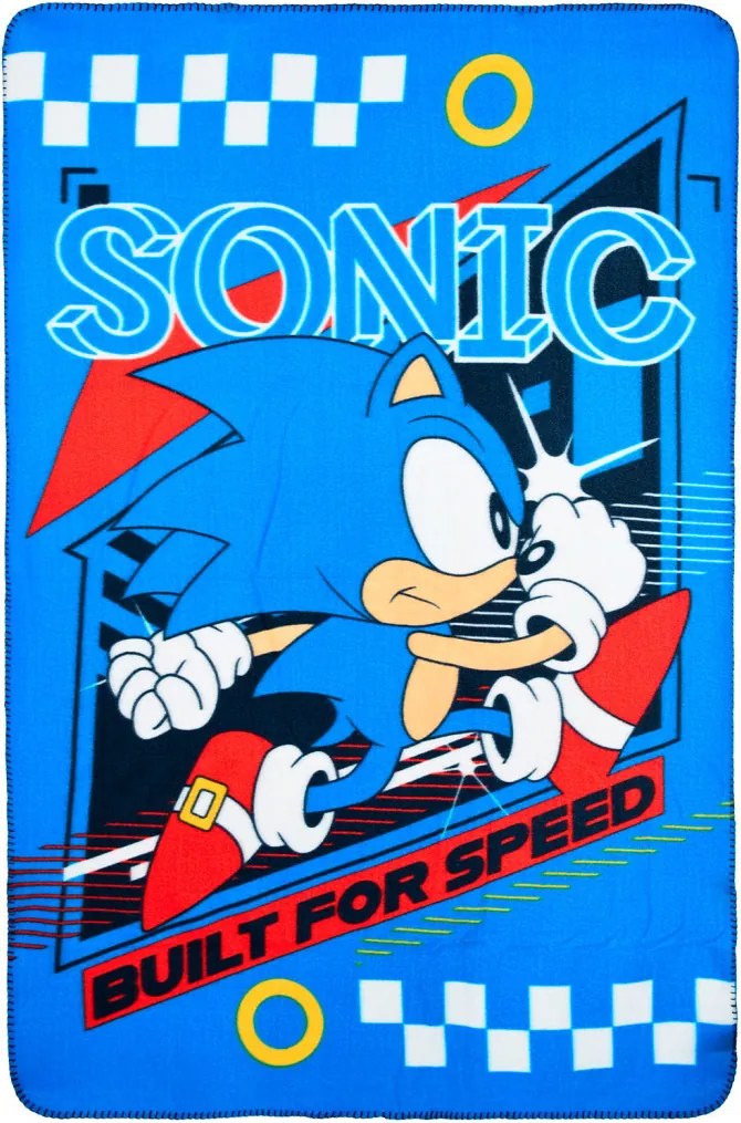 Sonic a sündisznó Built for Speed polár takaró 100x150cm