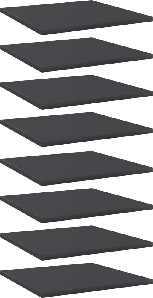 vidaXL 8 db szürke szerelt fa könyvespolc 40 x 40 x 1,5 cm