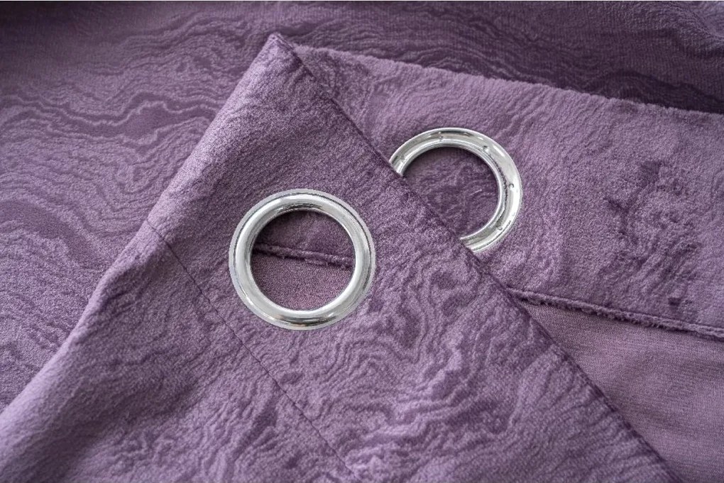 Sötétítő függöny DUNES VELVET 140x250 cm, lila Felfüggesztés: Fém gyűrűk