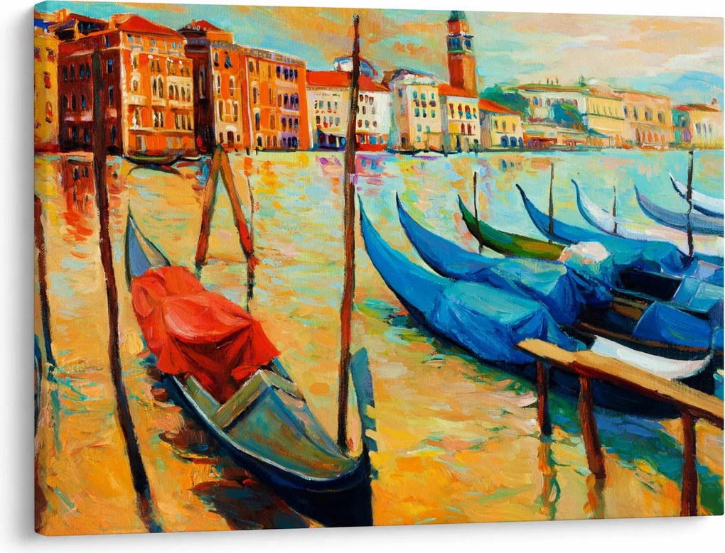 Kép - Velencei kikötő (70x50 cm)