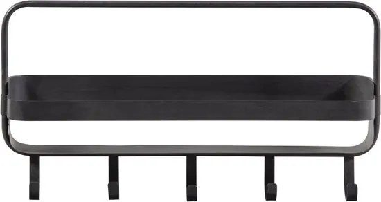 Fém polc fürdőszobába RAKKA 56x29 cm, fekete patinával