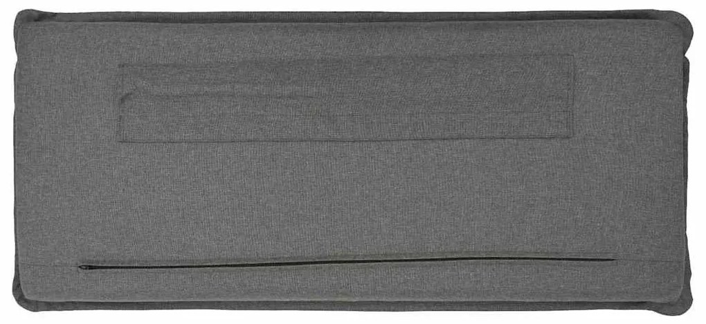 Kárpitozott fejtámla fejtámlával Fehér és világosszürke 200 cm