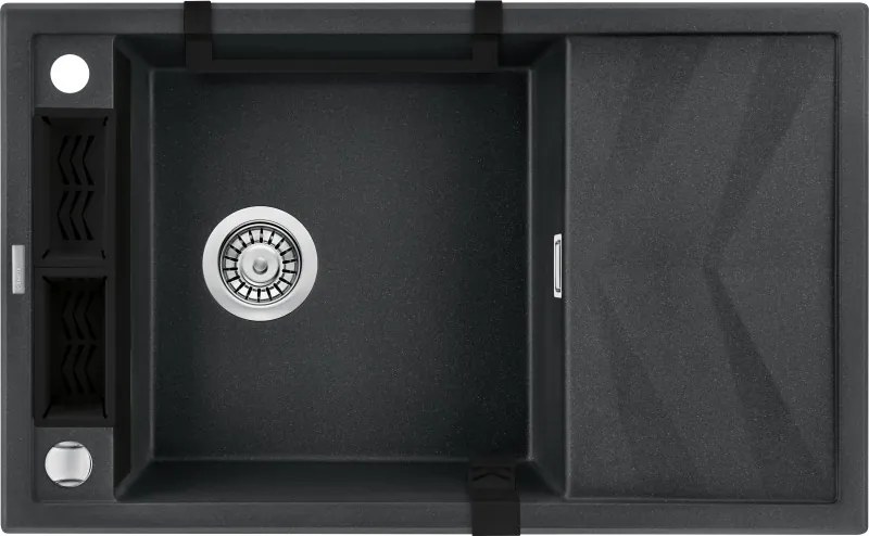 Magnetic gránit mosogató_metál grafit_1 medence+csepegtető