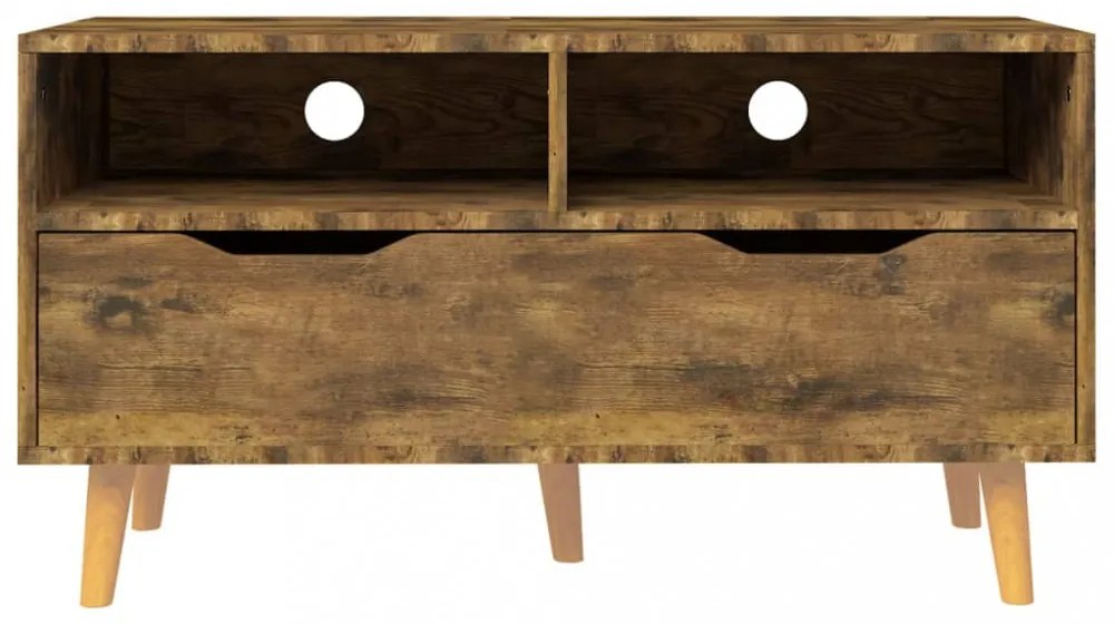 füstös tölgy színű szerelt fa TV-szekrény 90 x 40 x 48,5 cm