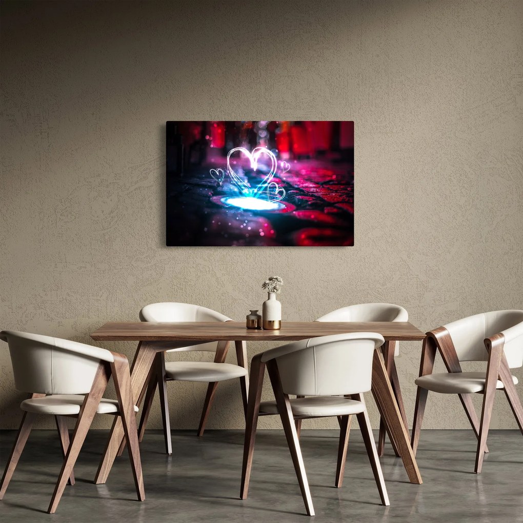 Ragyogó szív képe (90x60 cm)