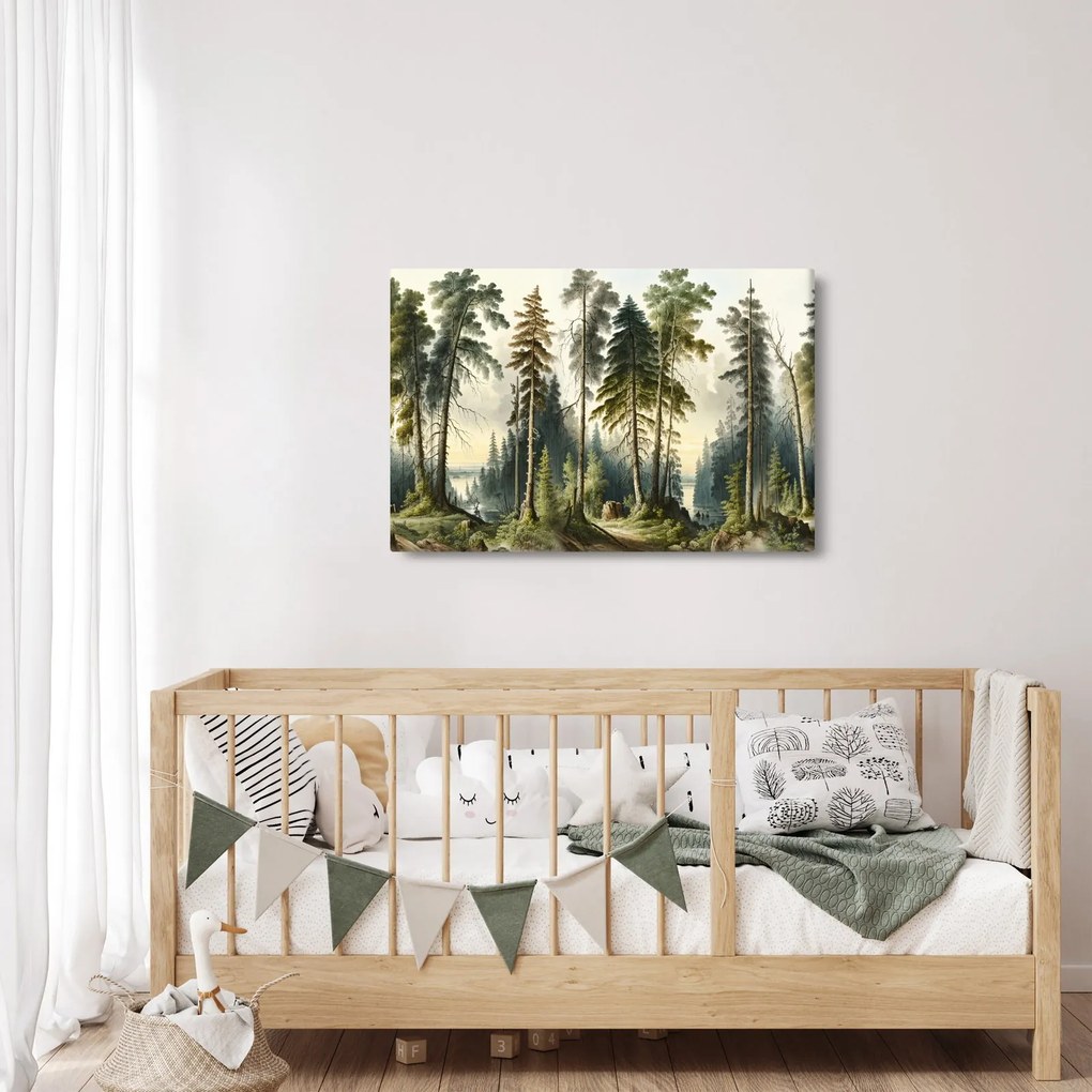 Kép - Szüreti táj az erdők (90x60 cm)