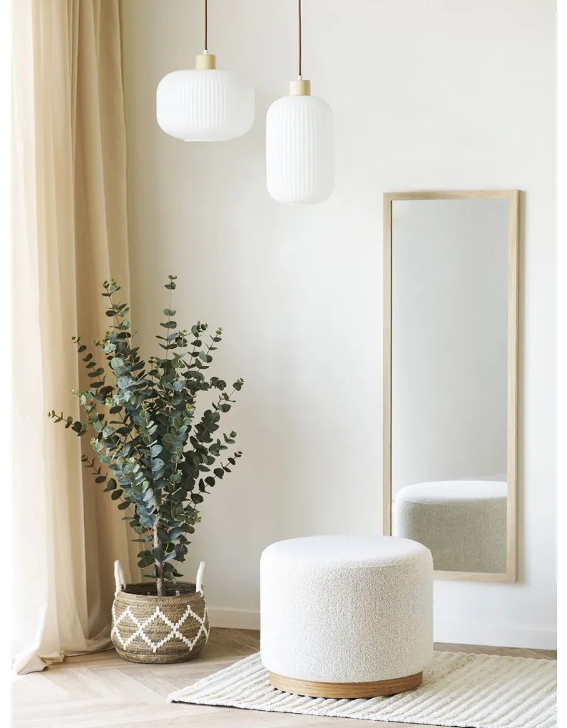 Scottsdale fali tükör fa kerettel, natúr, 45x110 cm